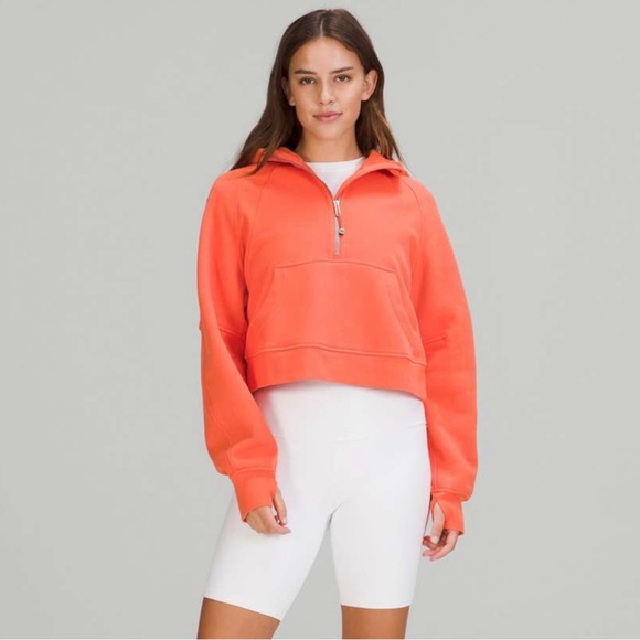 Lululemon Scuba 1/2 Zip Hoodie Warm Coral - Picture 1 of 3